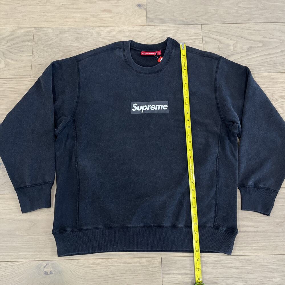 Supreme Washed Box Logo Crewneck Black Size Small - Picture 5 of 9